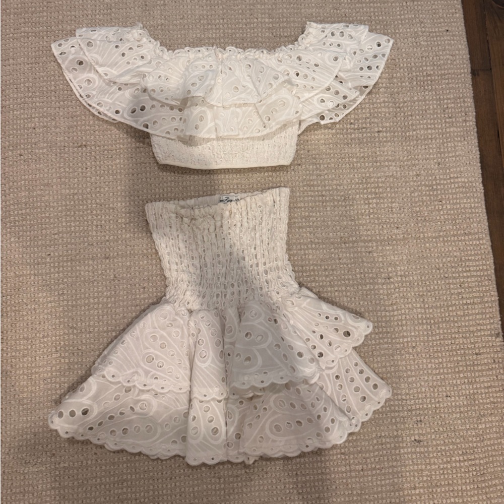 Charo Ruiz Cream Textured Fabric set!!